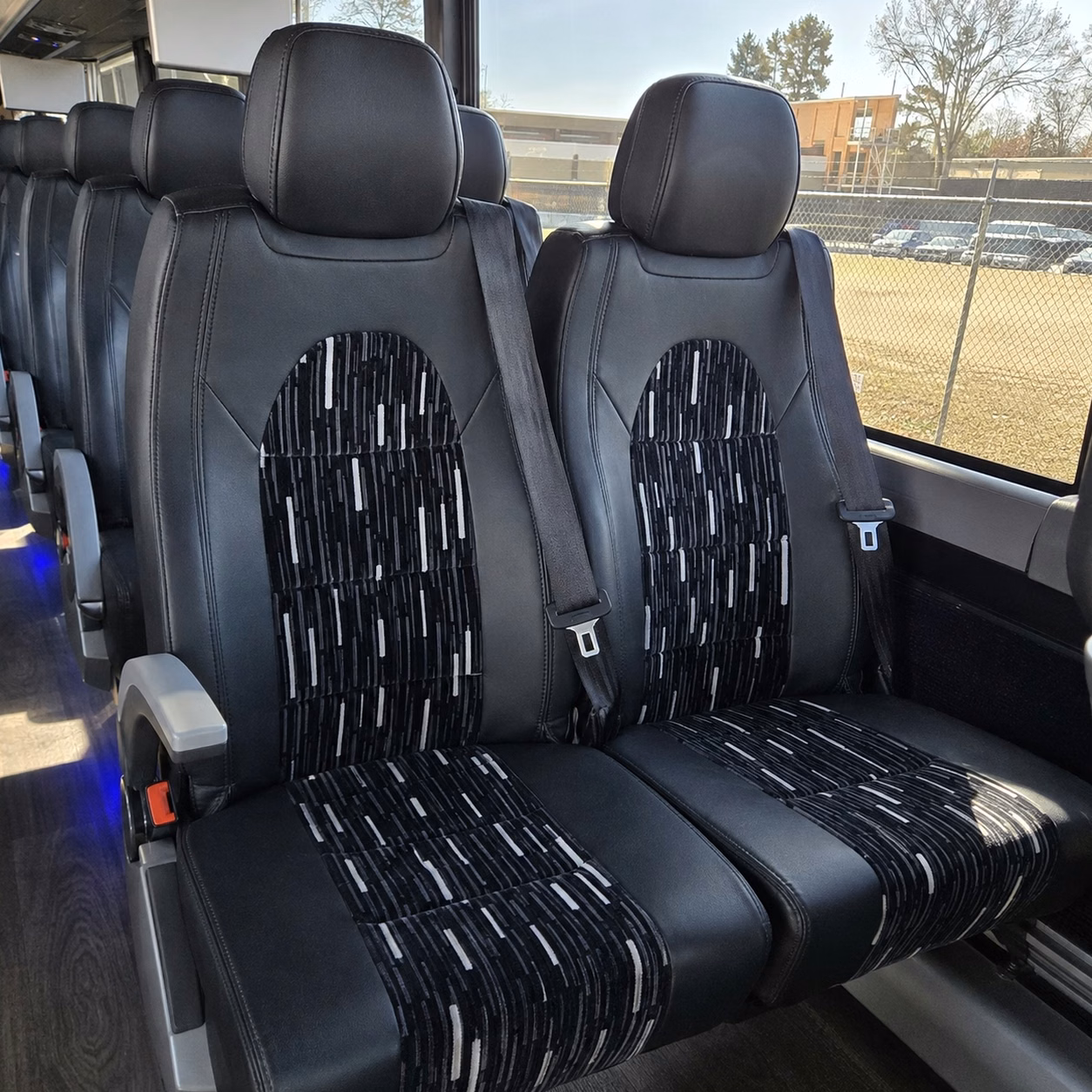 clovis charter bus rental interior